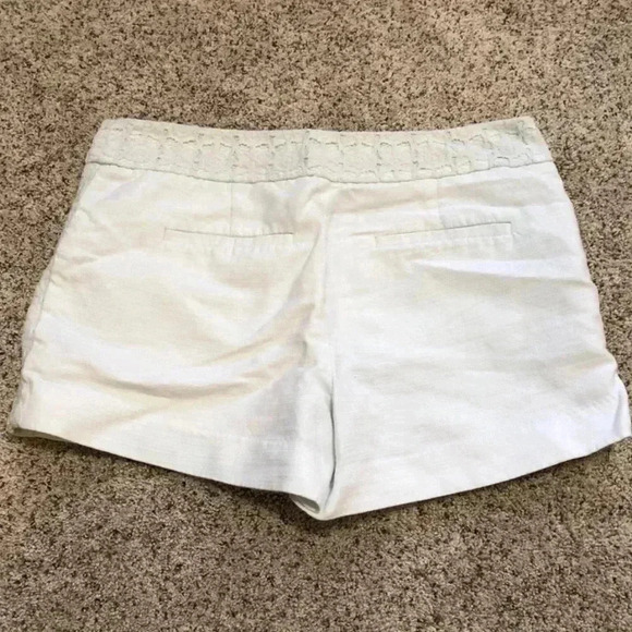 LOFT White Lace Trim Shorts—6 - Picture 3 of 7